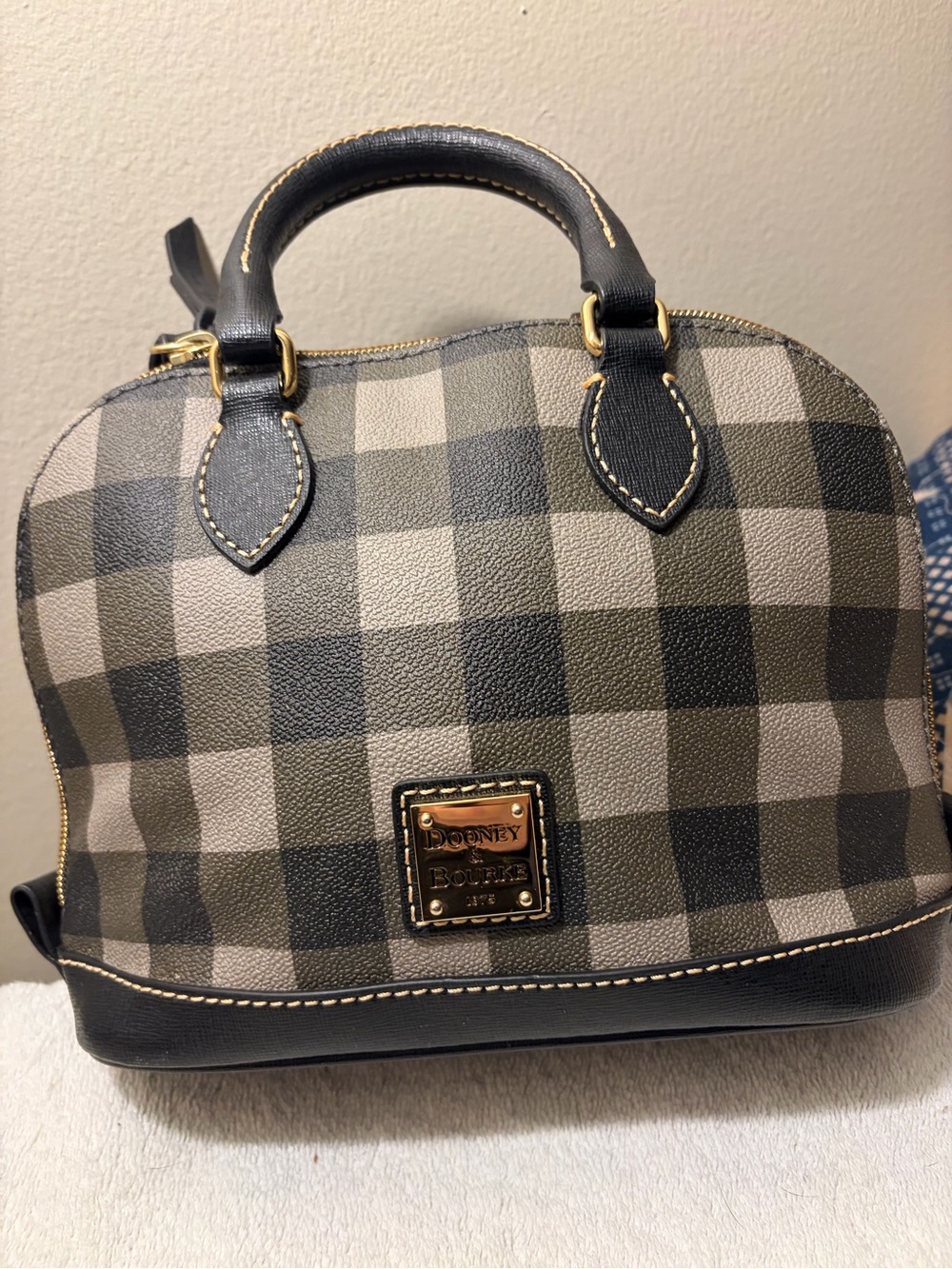 Dooney & Bourke Plaid Dome Satchel